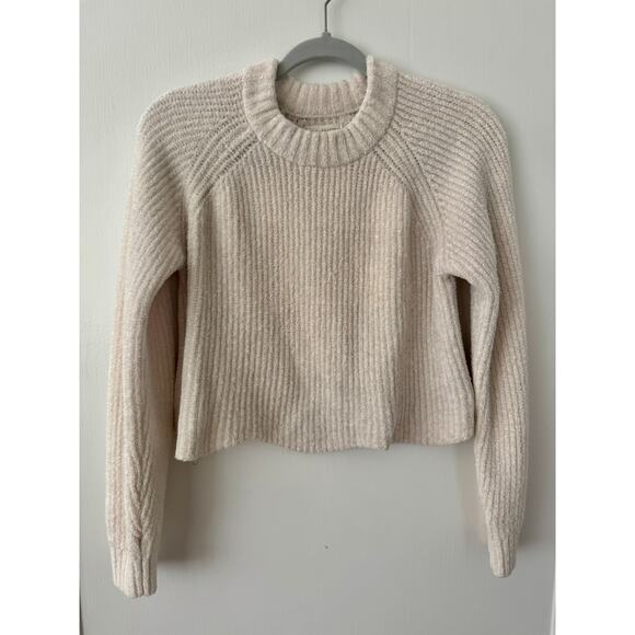 LA Hearts Thick Cream Color High Neck Crop Sweater Size S - Picture 1 of 7